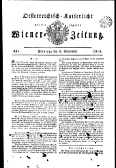 Wiener Zeitung 18150908 Seite: 1