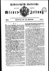 Wiener Zeitung 18150919 Seite: 1