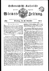 Wiener Zeitung 18150926 Seite: 1