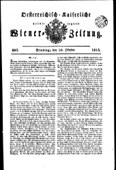 Wiener Zeitung 18151010 Seite: 1