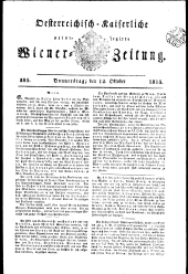 Wiener Zeitung 18151012 Seite: 1