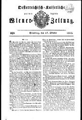 Wiener Zeitung 18151017 Seite: 1