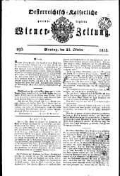 Wiener Zeitung 18151023 Seite: 1