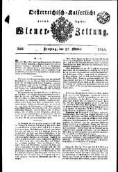 Wiener Zeitung 18151027 Seite: 1