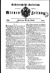Wiener Zeitung 18151029 Seite: 1