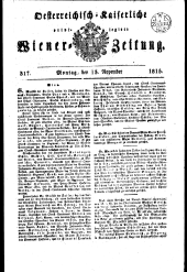 Wiener Zeitung 18151113 Seite: 1