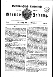 Wiener Zeitung 18151114 Seite: 1