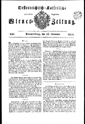 Wiener Zeitung 18151116 Seite: 1