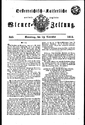 Wiener Zeitung 18151119 Seite: 1