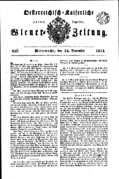 Wiener Zeitung 18151122 Seite: 1