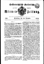Wiener Zeitung 18151128 Seite: 1