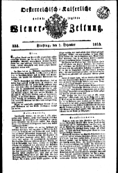 Wiener Zeitung 18151201 Seite: 1