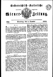 Wiener Zeitung 18151205 Seite: 1