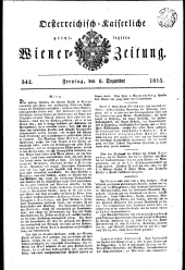 Wiener Zeitung 18151208 Seite: 1