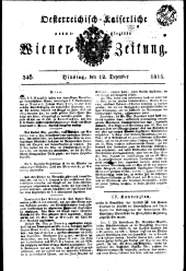 Wiener Zeitung 18151212 Seite: 1