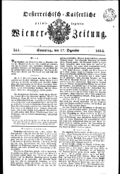 Wiener Zeitung 18151217 Seite: 1