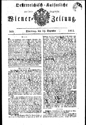 Wiener Zeitung 18151219 Seite: 1