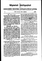Wiener Zeitung 18160103 Seite: 5