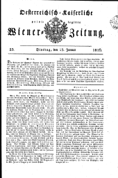 Wiener Zeitung 18160123 Seite: 1