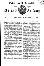 Wiener Zeitung 18160124 Seite: 1