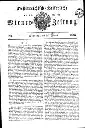 Wiener Zeitung 18160130 Seite: 1