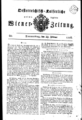 Wiener Zeitung 18160229 Seite: 1