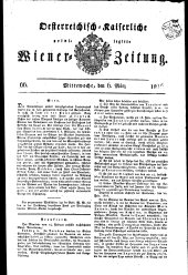 Wiener Zeitung 18160306 Seite: 1