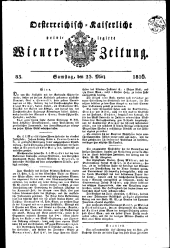 Wiener Zeitung 18160323 Seite: 1