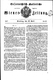 Wiener Zeitung 18160416 Seite: 1