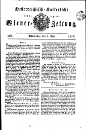 Wiener Zeitung 18160505 Seite: 1