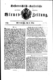 Wiener Zeitung 18160508 Seite: 1
