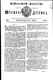 Wiener Zeitung 18160606 Seite: 1