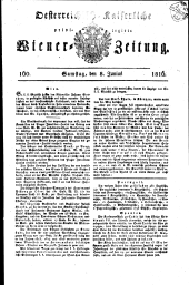 Wiener Zeitung 18160608 Seite: 1