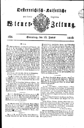 Wiener Zeitung 18160616 Seite: 1