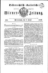 Wiener Zeitung 18160703 Seite: 1