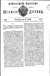 Wiener Zeitung 18160716 Seite: 1