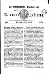 Wiener Zeitung 18160826 Seite: 1