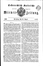 Wiener Zeitung 18160830 Seite: 1