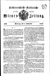 Wiener Zeitung 18160902 Seite: 1