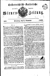 Wiener Zeitung 18160906 Seite: 1