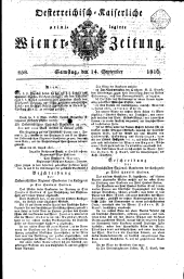 Wiener Zeitung 18160914 Seite: 1