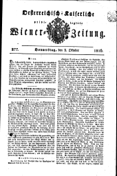 Wiener Zeitung 18161003 Seite: 1