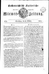 Wiener Zeitung 18161005 Seite: 1