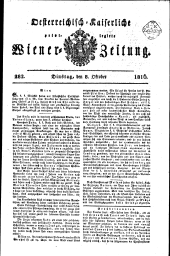Wiener Zeitung 18161008 Seite: 1