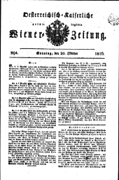 Wiener Zeitung 18161020 Seite: 1