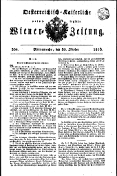 Wiener Zeitung 18161030 Seite: 1