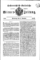 Wiener Zeitung 18161105 Seite: 1