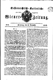 Wiener Zeitung 18161108 Seite: 1