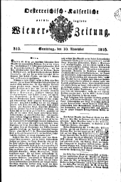 Wiener Zeitung 18161110 Seite: 1