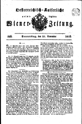 Wiener Zeitung 18161121 Seite: 1